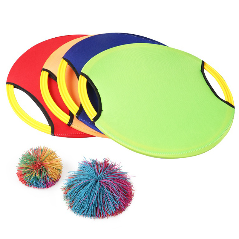 2x Sprung-Discs Paddle Ball Spiel